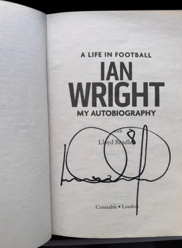 Ian wright hand signed - wright,